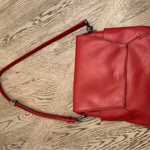 Matt & Nat Red Leather Crossbody Bag